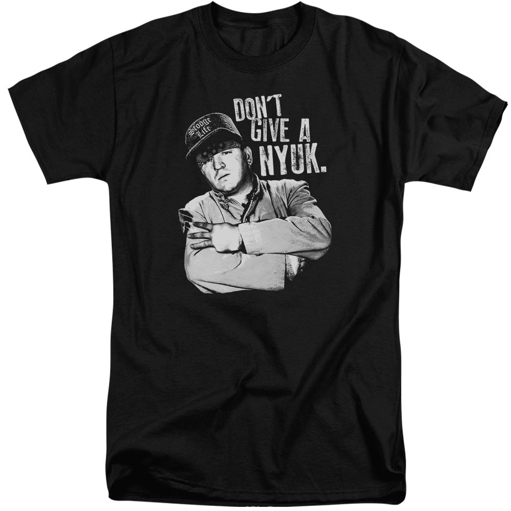 Three Stooges - Give A Nyuk - Short Sleeve Adult Tall - Black T-shirt