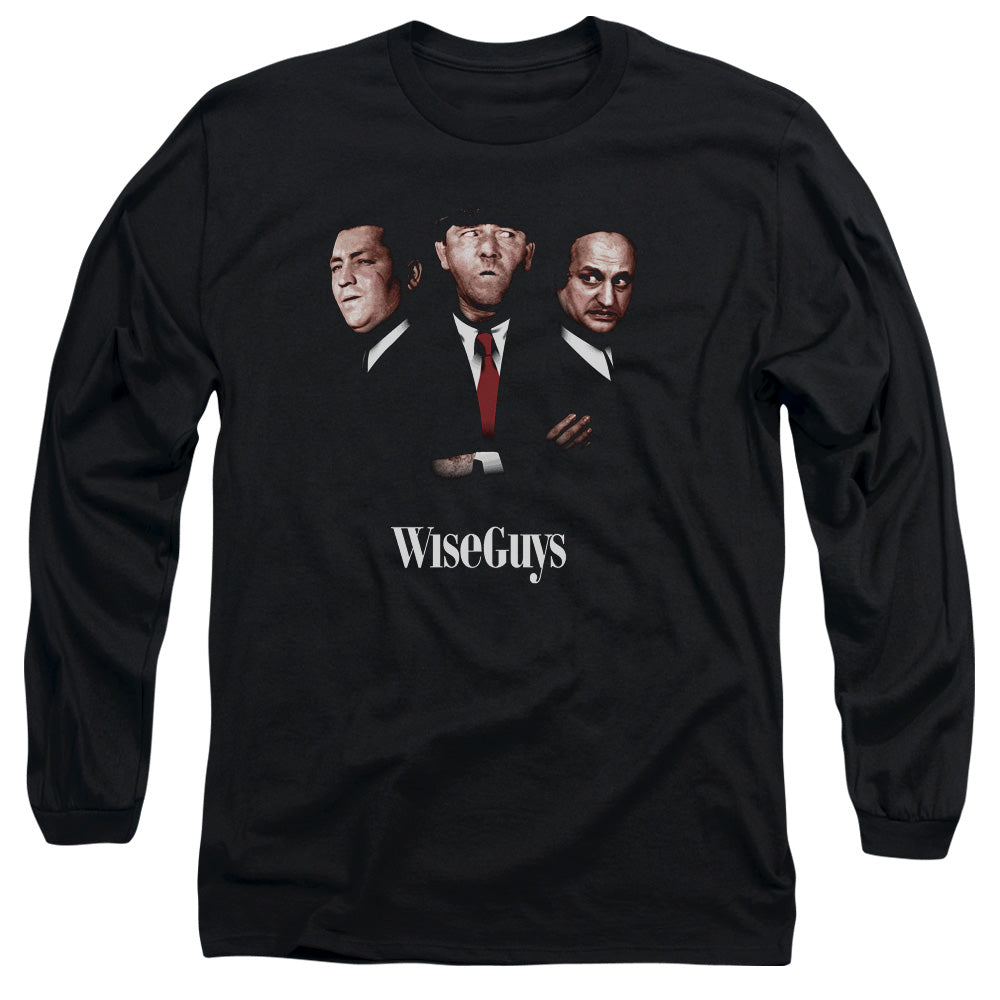 Three Stooges - Wiseguys - Long Sleeve Adult 18/1 - Black T-shirt