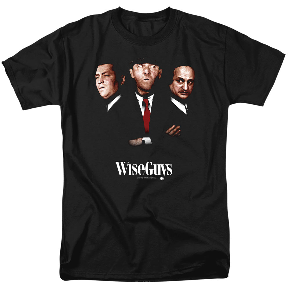 Three Stooges - Wiseguys - Short Sleeve Adult 18/1 - Black T-shirt