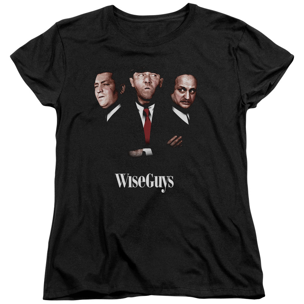 Three Stooges - Wiseguys - Short Sleeve Womens Tee - Black T-shirt