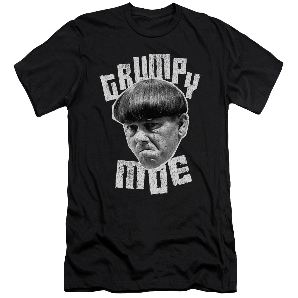 Three Stooges - Grumpy Moe - Short Sleeve Adult 30/1 - Black T-shirt