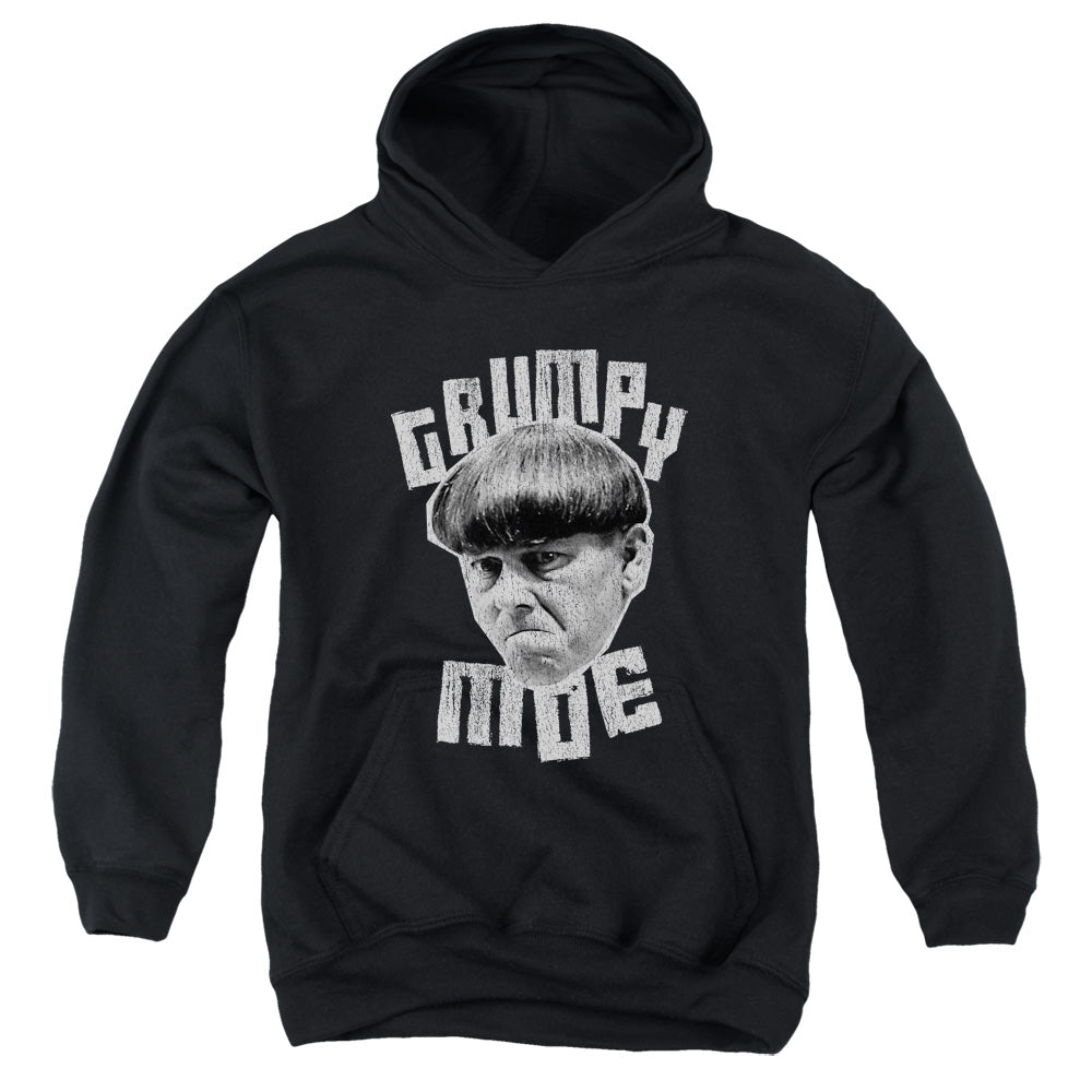 Three Stooges - Grumpy Moe - Youth Pull-over Hoodie - Black