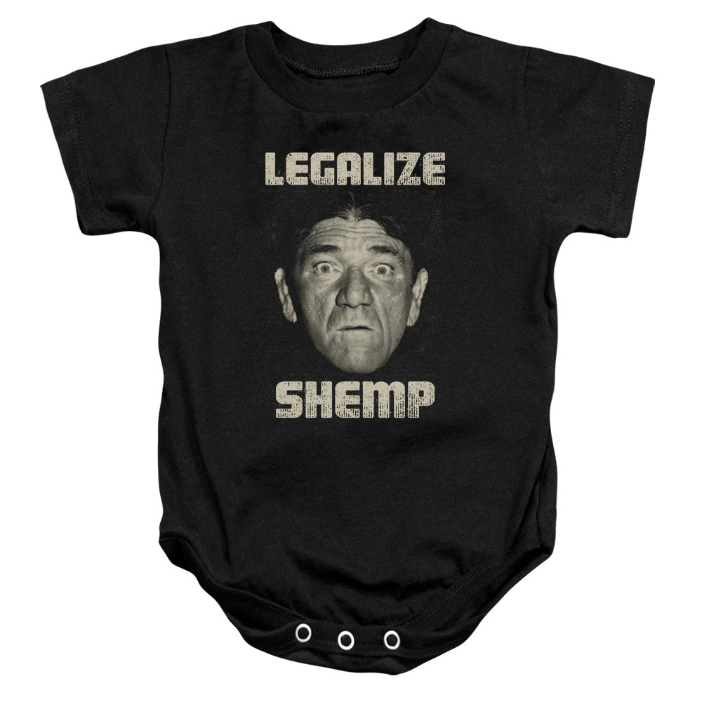 Three Stooges - Legalize Shemp-infant Snapsuit - Black