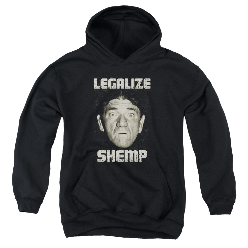 Three Stooges - Legalize Shemp - Youth Pull-over Hoodie - Black