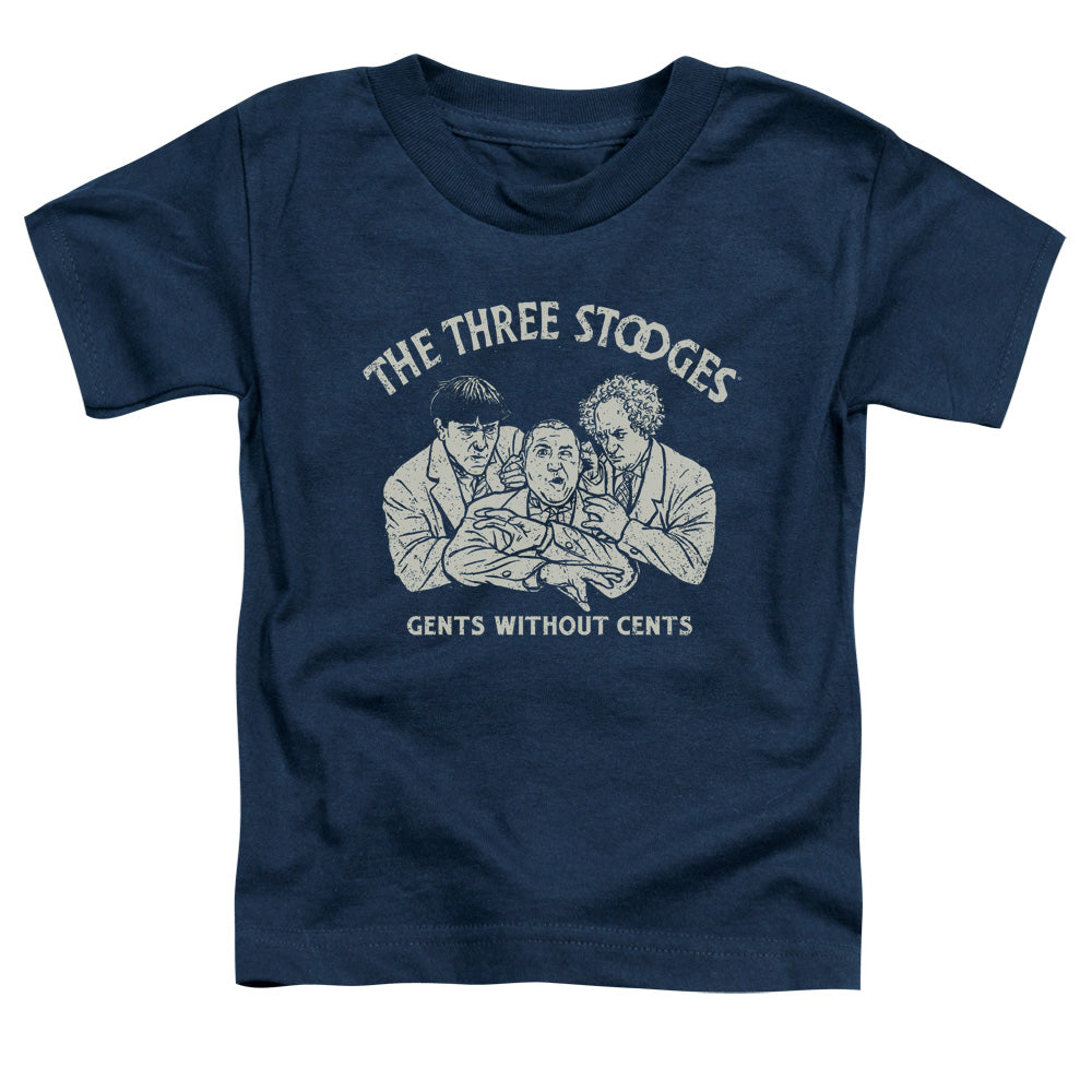 Three Stooges - Without Cents - Short Sleeve Toddler Tee - Navy T-shirt