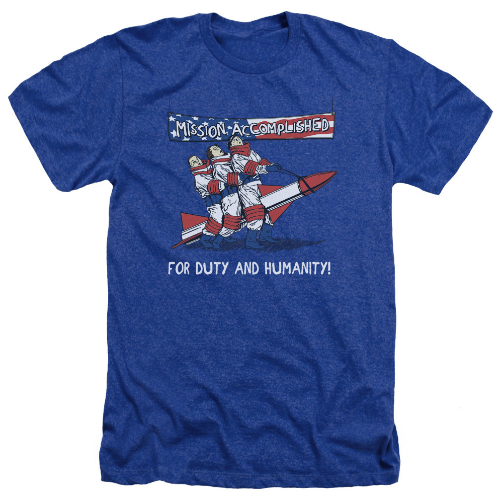Three Stooges - Mission Accomplished - Adult Heather - Royal Blue