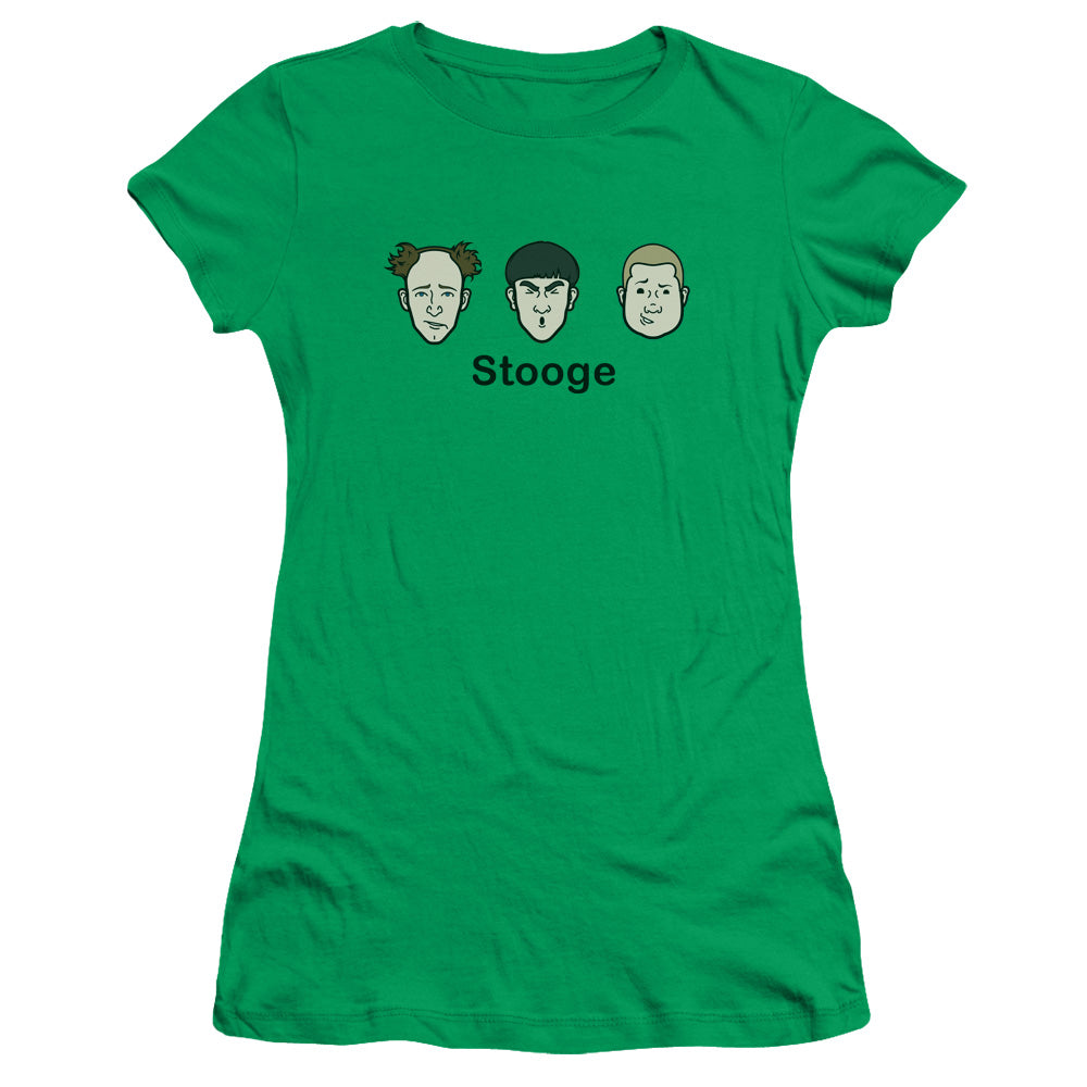 Three Stoogeshort Sleevetooge - S - S Junior Sheer - Kelly Green T-shirt