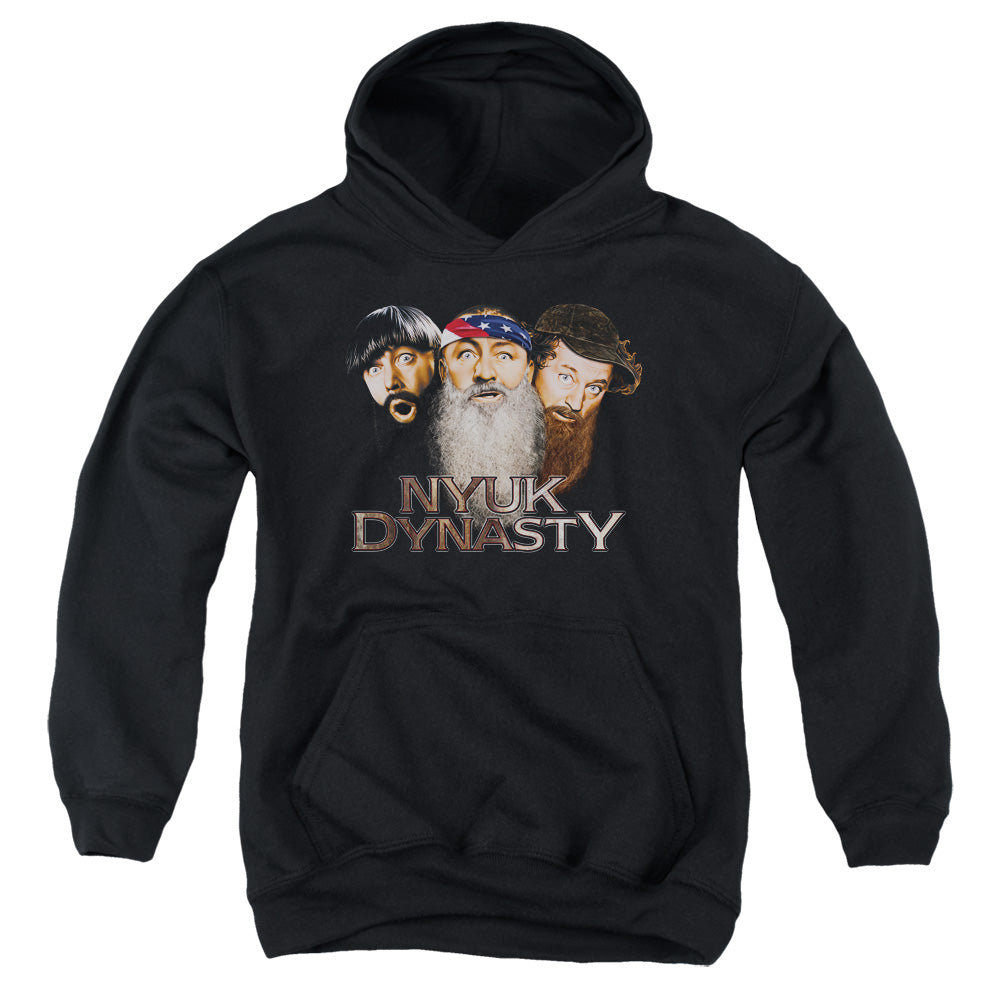 Three Stooges - Nyuk Dynasty 2 - Youth Pull-over Hoodie - Black