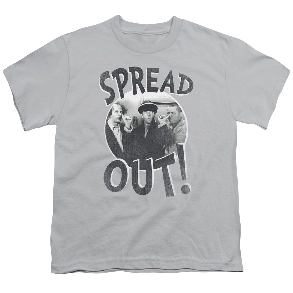 Three Stoogeshort Sleevepread Out-s - S Youth 18/1 - Silver T-shirt