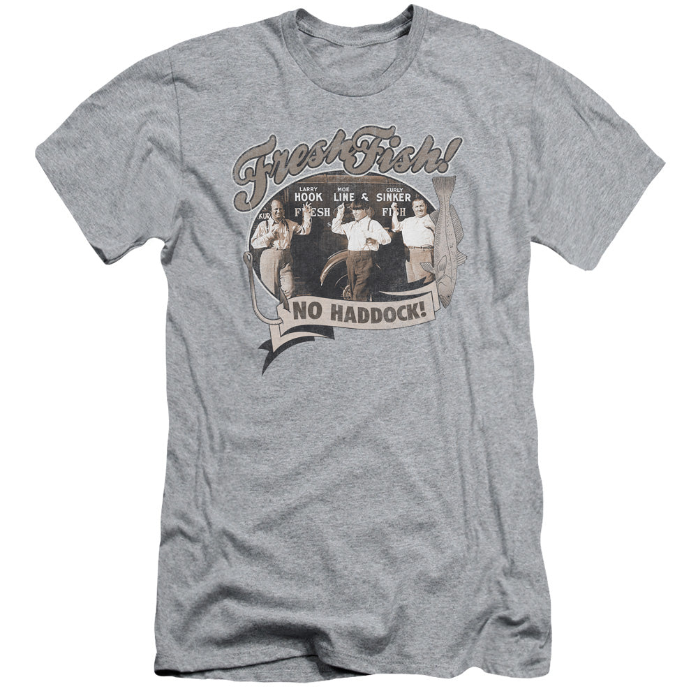 Three Stooges - Fresh Fish - Short Sleeve Adult 30/1 - Athletic Heather T-shirt