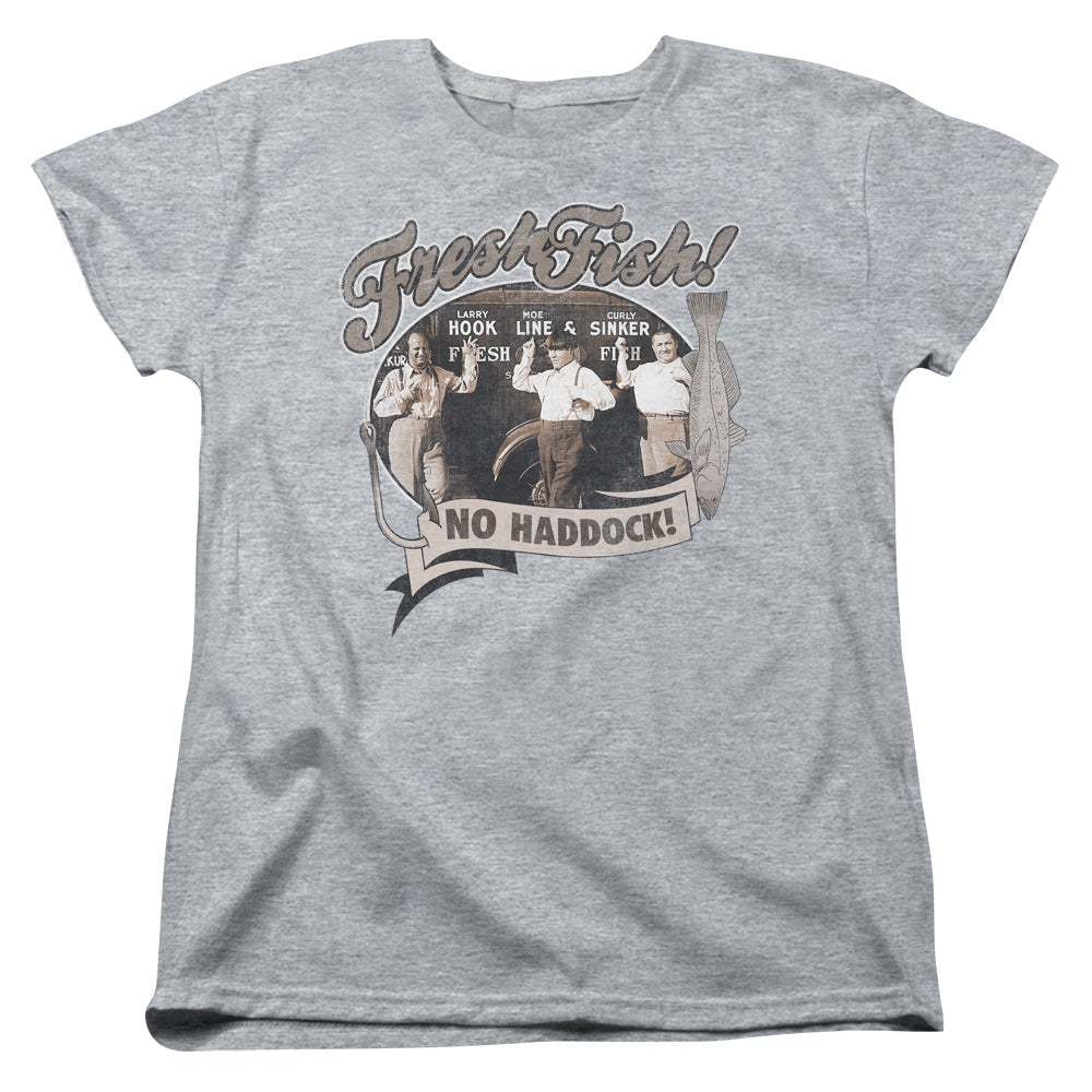 Three Stooges - Fresh Fish - Short Sleeve Womens Tee - Athletic Heather T-shirt