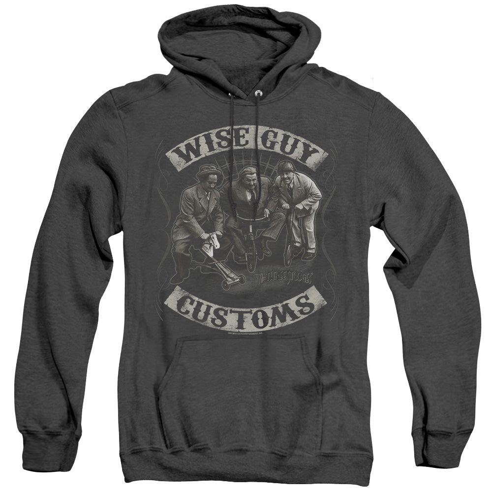 Three Stooges - Wise Guy Customs - Adult Heather Hoodie - Black