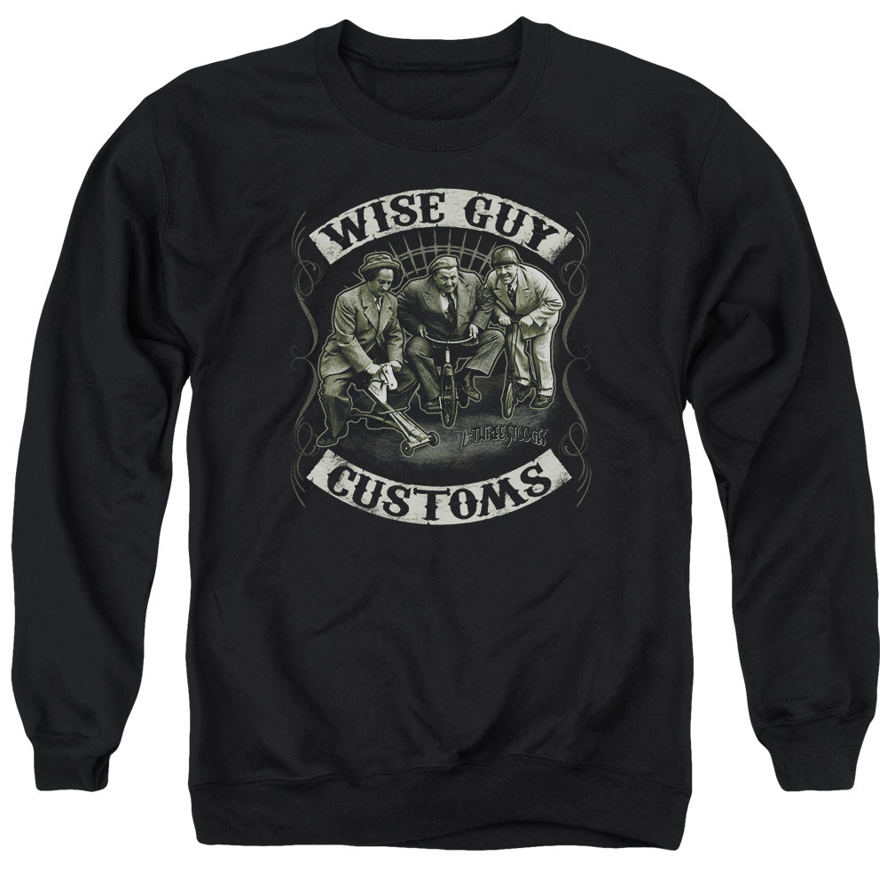 Three Stooges - Wise Guy Customs - Adult Crewneck Sweatshirt - Black