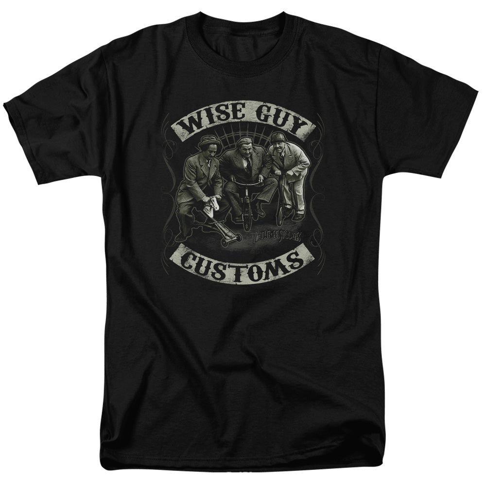 Three Stooges - Wise Guy Customs - Short Sleeve Adult 18/1 - Black T-shirt
