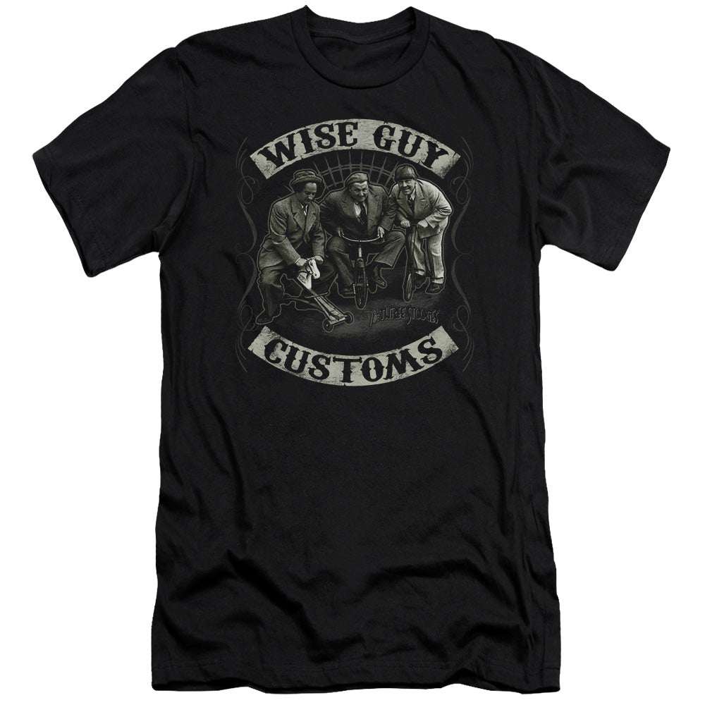 Three Stooges - Wise Guy Customs - Short Sleeve Adult 30/1 - Black T-shirt
