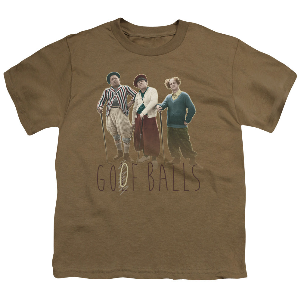 Three Stooges - Goof Balls - Short Sleeve Youth 18/1 - Safari Green T-shirt