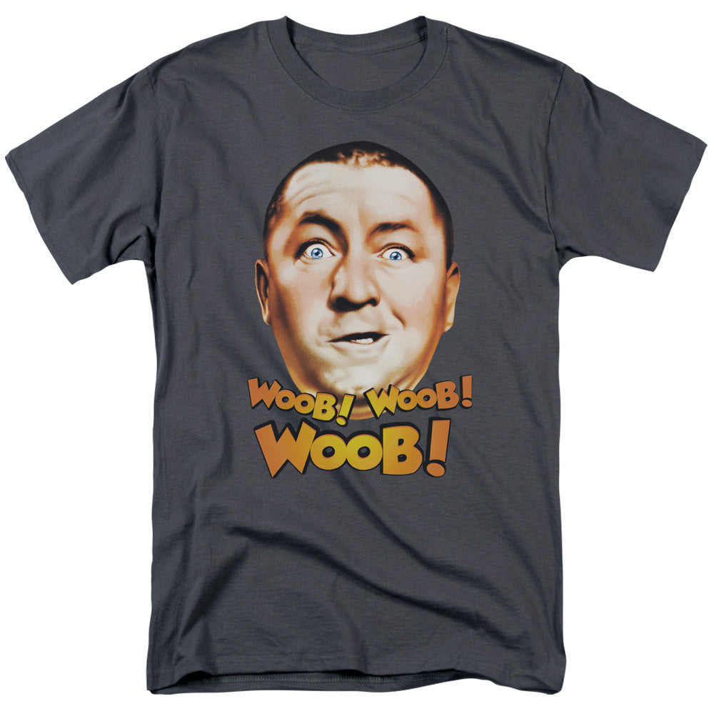 Three Stooges - Woob Woob Woob - Short Sleeve Adult 18/1 - Charcoal T-shirt