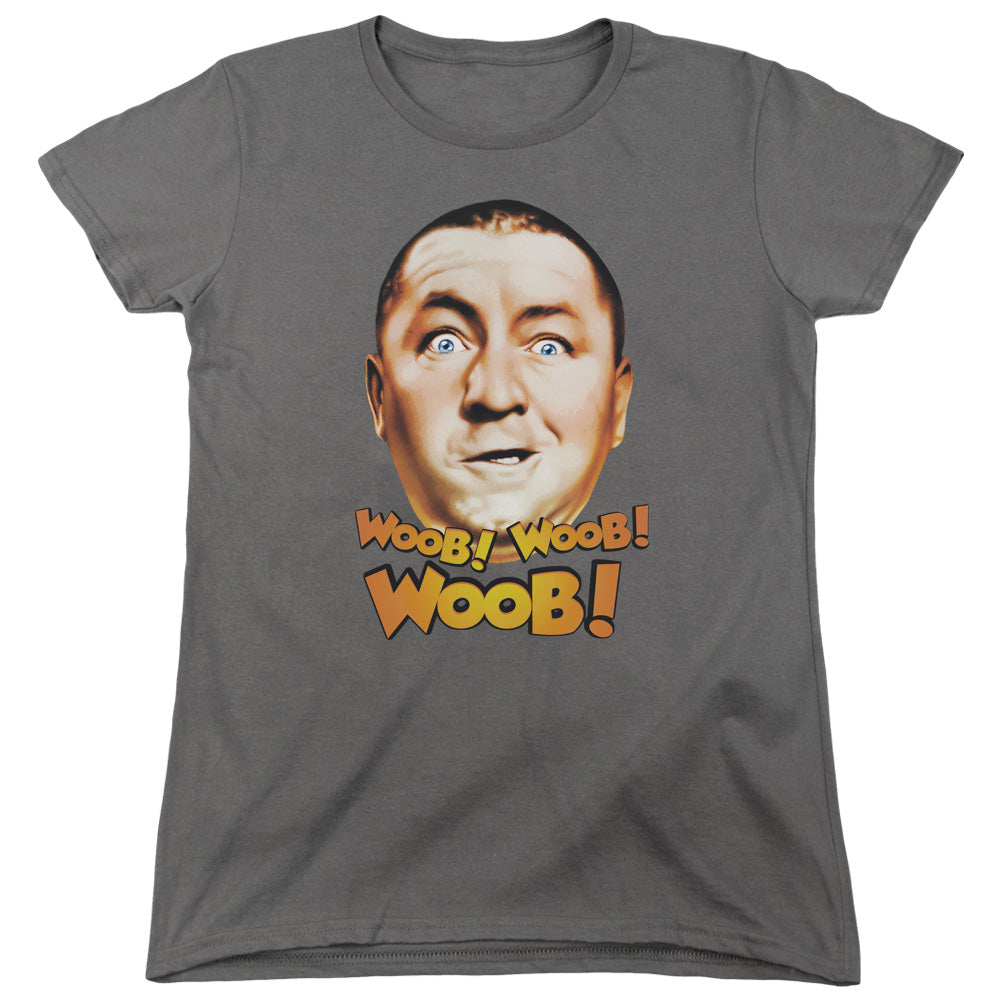 Three Stooges - Woob Woob Woob - Short Sleeve Womens Tee - Charcoal T-shirt