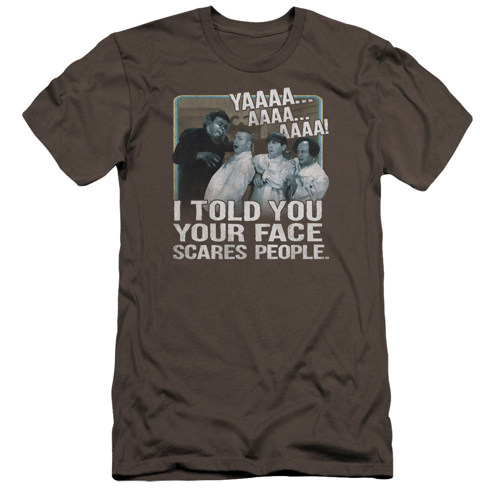 Three Stoogeshort Sleevecares People-premuim Canvas Adult Slim Fit 30 - 1 - Charcoal T-shirt