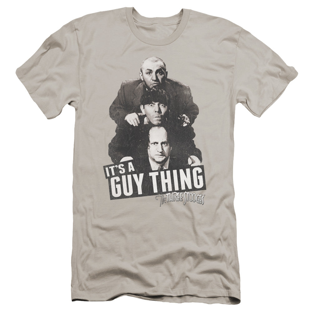 Three Stooges - Guy Thing-premuim Canvas Adult Slim Fit 30/1 - Silver