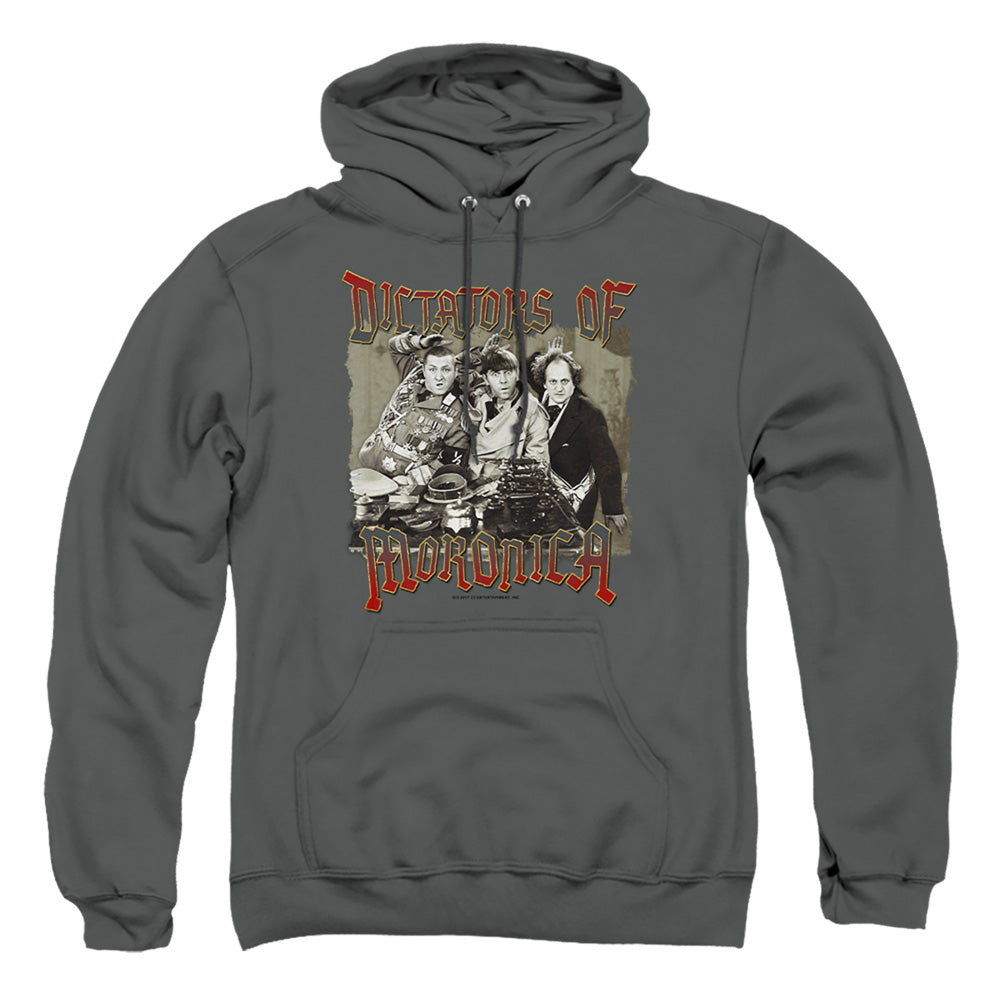 Three Stooges - Moronica - Adult Pull-over Hoodie - Charcoal