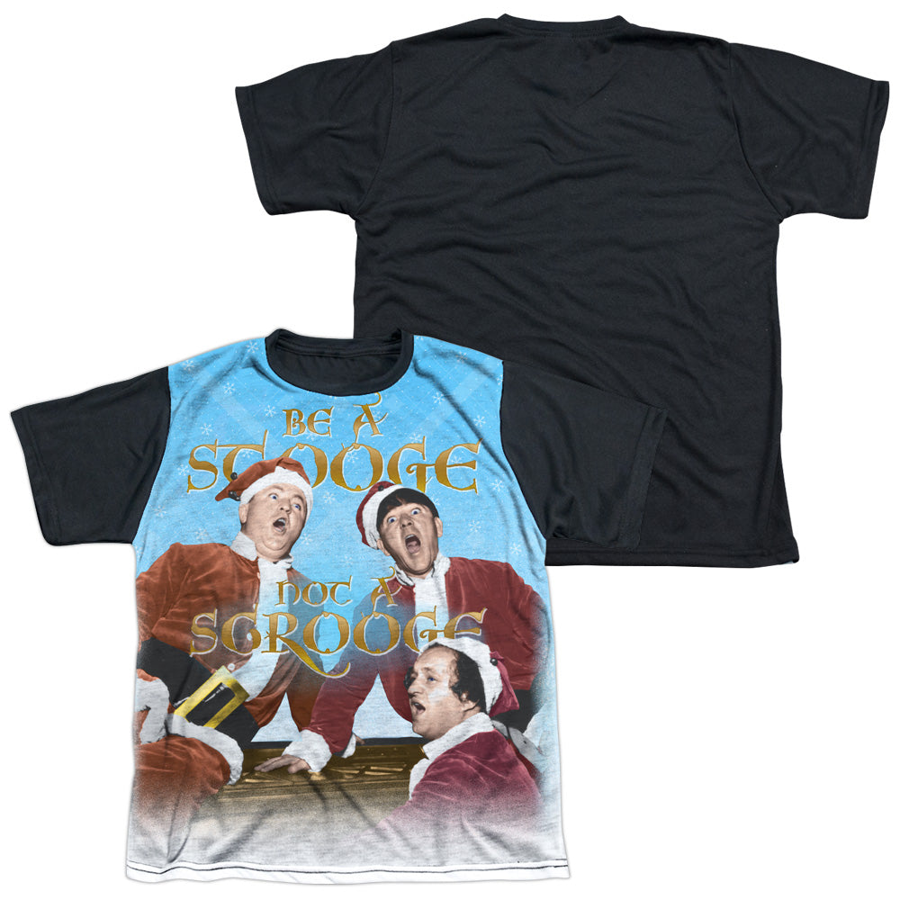 Three Stooges - Be A Stooge - Short Sleeve Youth White Front Black Back - White T-shirt