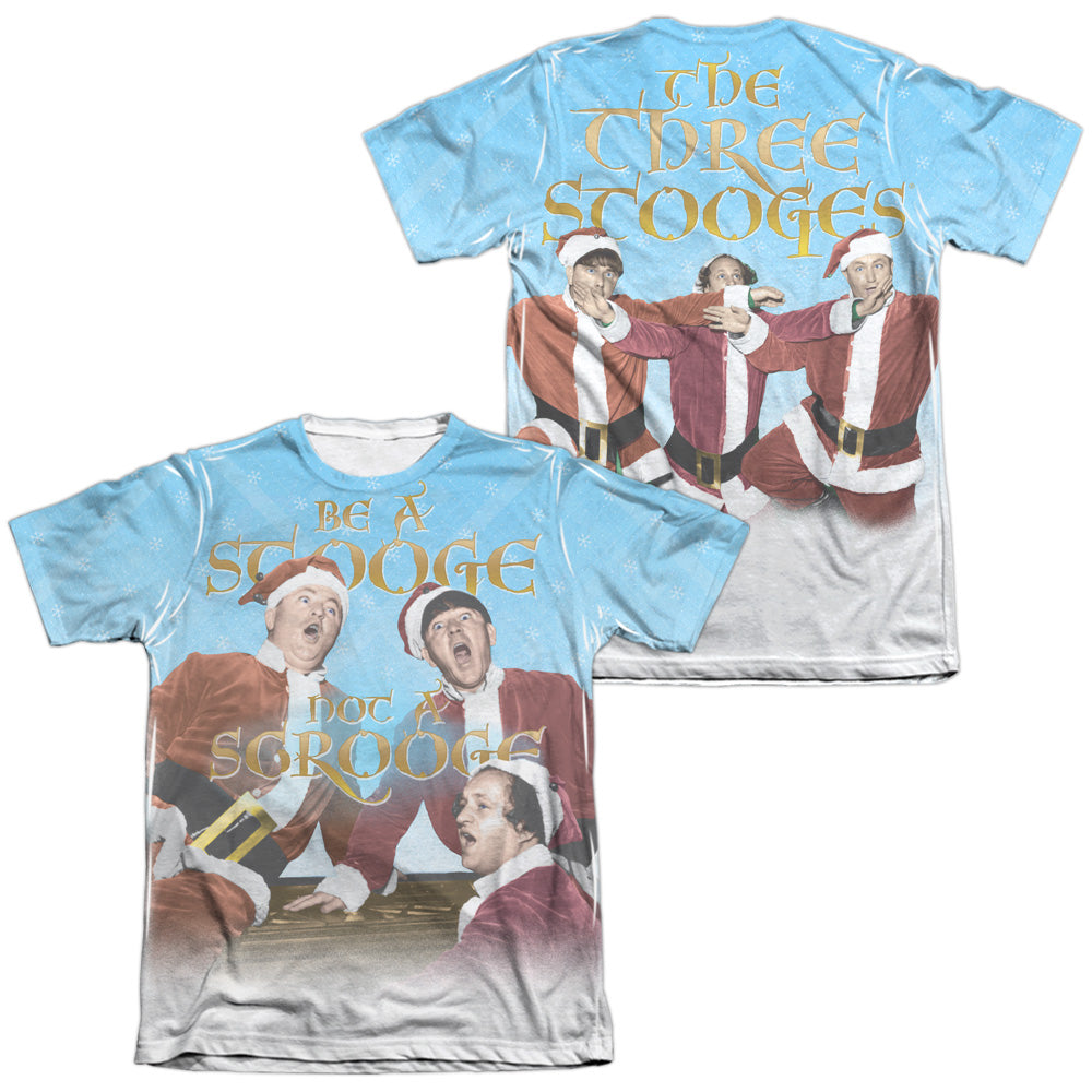 Three Stooges - Be A Stooge (Front/back Print) - Adult Poly/cotton Short Sleeve Tee - White T-shirt