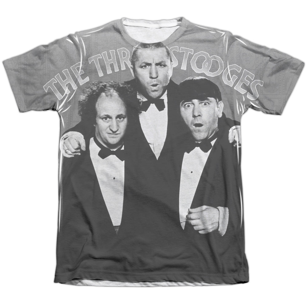 Three Stooges - Classy Fellas - Adult Poly/cotton Short Sleeve Tee - White T-shirt