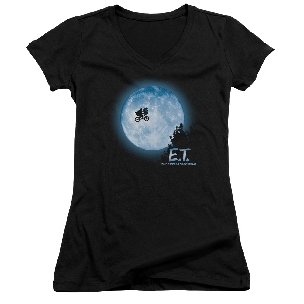 Et - Moon Scene - Junior V-neck - Black - Sm - Black