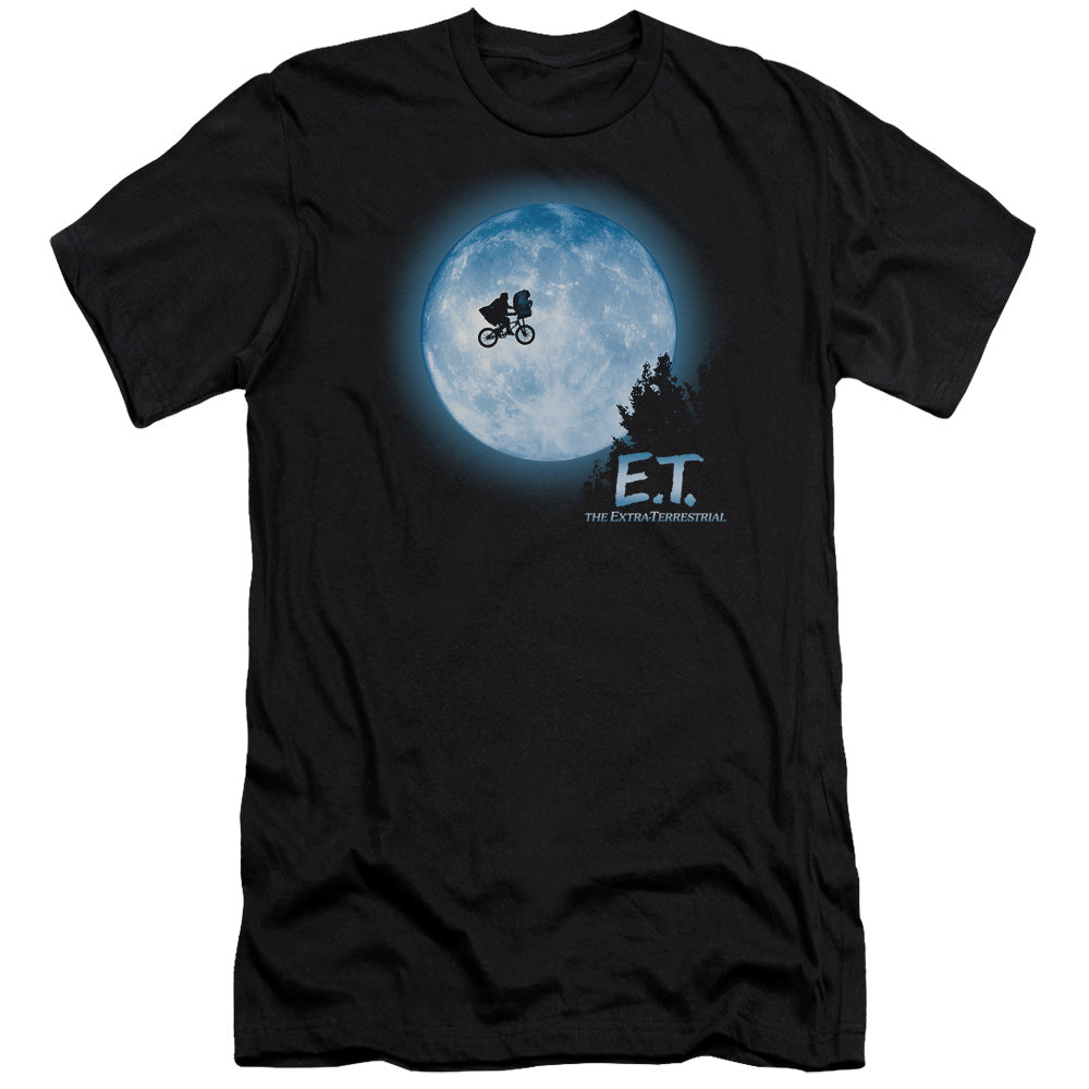 Et - Moon Scene-premuim Canvas Adult Slim Fit 30/1 - Black