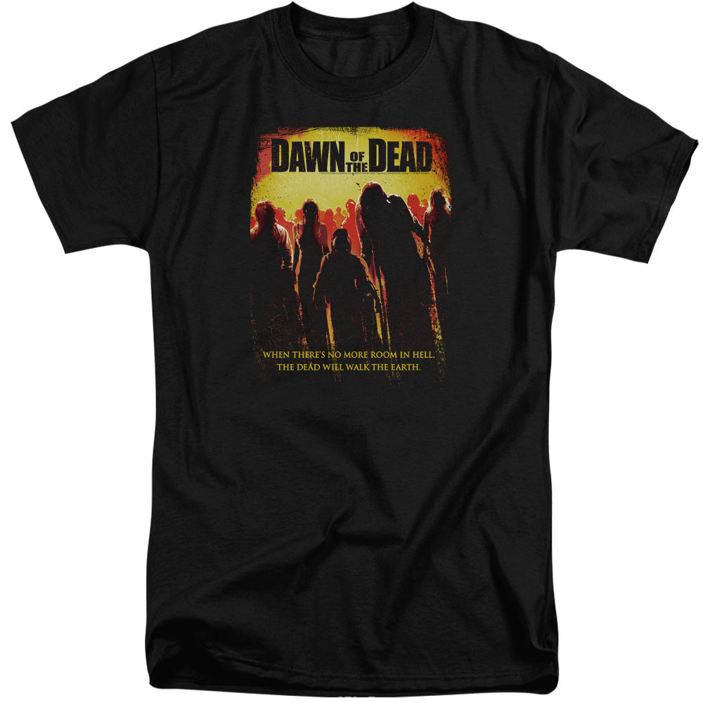 Dawn Of The Dead - Title - Short Sleeve Adult Tall - Black - Xl - Black T-shirt