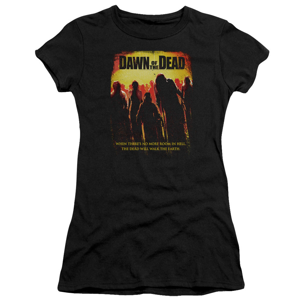 Dawn Of The Dead - Title - Short Sleeve Junior Sheer - Black T-shirt