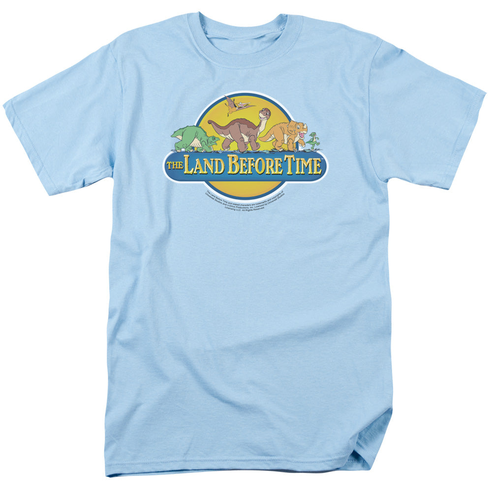 Land Before Time - Dino Breakout - Short Sleeve Adult 18/1 - Light Blue T-shirt