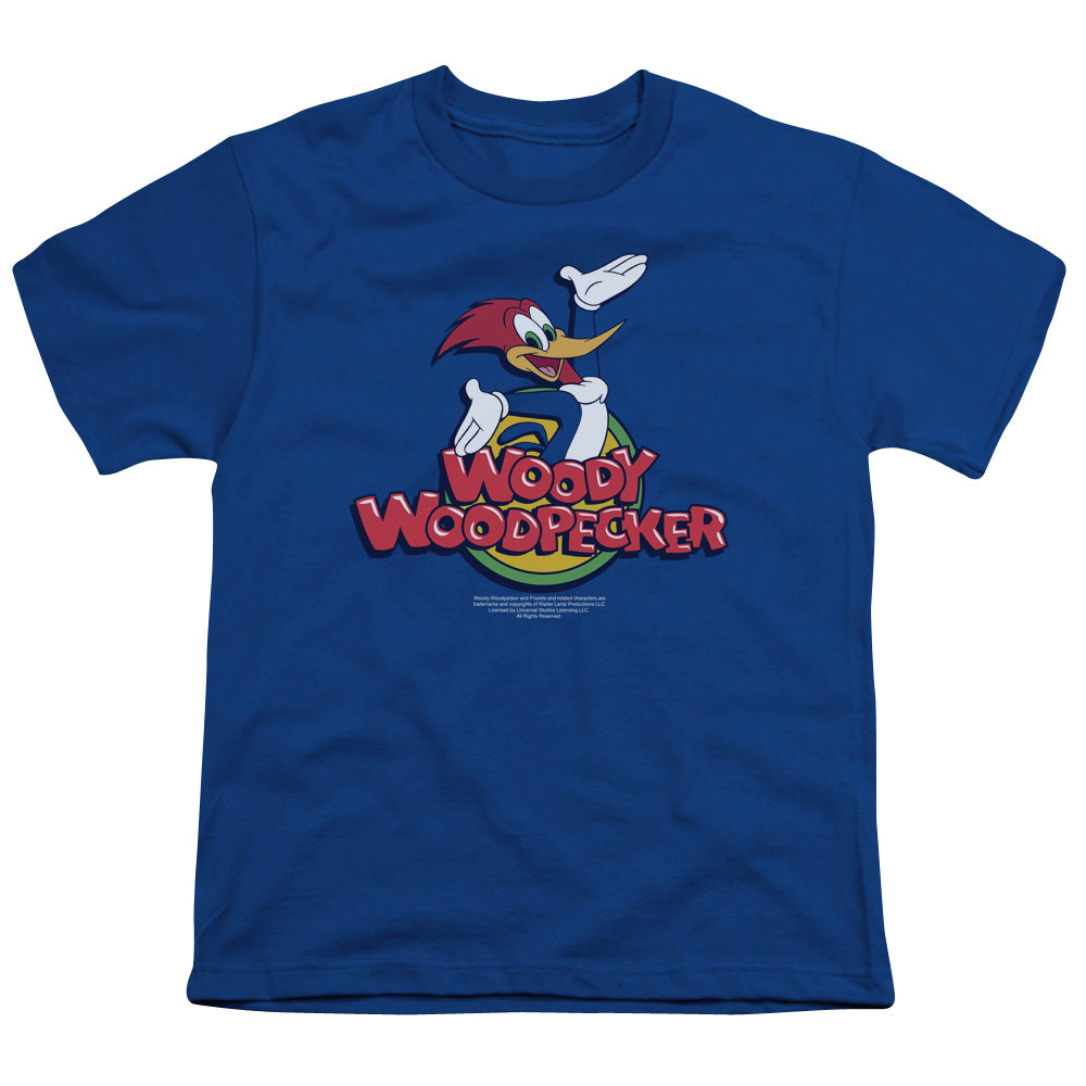 Woody Woodpecker - Woody - Short Sleeve Youth 18/1 - Royal Blue T-shirt