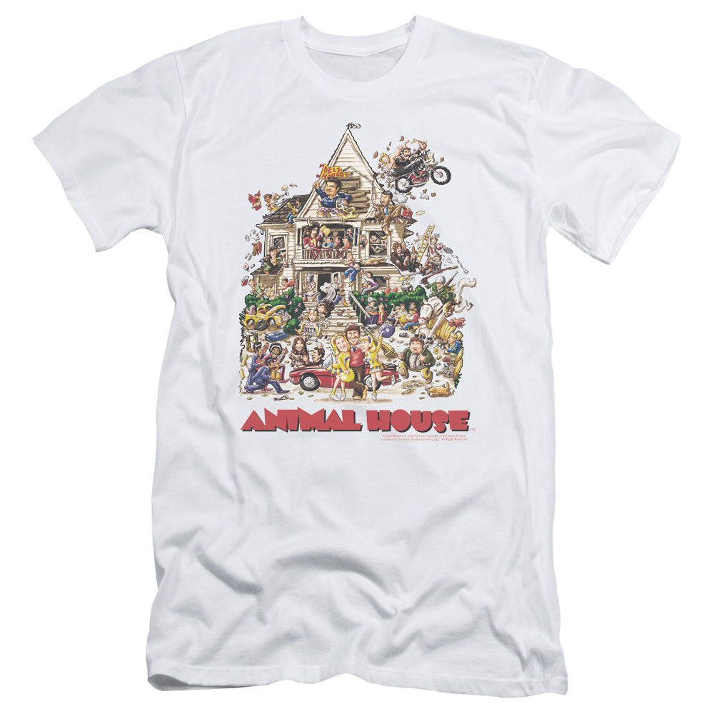 Animal House - Poster Art - Short Sleeve Adult 30/1 - White - Sm - White T-shirt