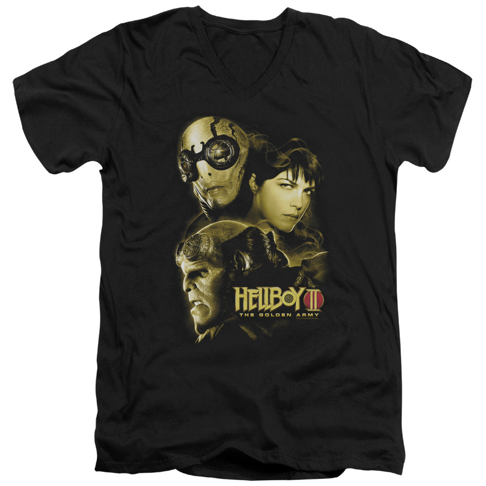 Hellboy Ii - Ungodly Creatures - Short Sleeve Adult V-neck - Black T-shirt
