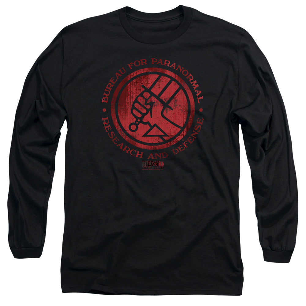 Hellboy Ii - Bprd Logo - Long Sleeve Adult 18/1 - Black T-shirt
