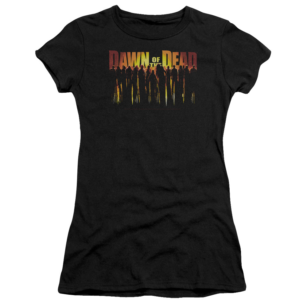 Dawn Of The Dead - Walking Dead - Short Sleeve Junior Sheer - Black T-shirt