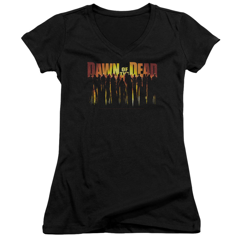 Dawn Of The Dead - Walking Dead - Junior V-neck - Black - Sm - Black