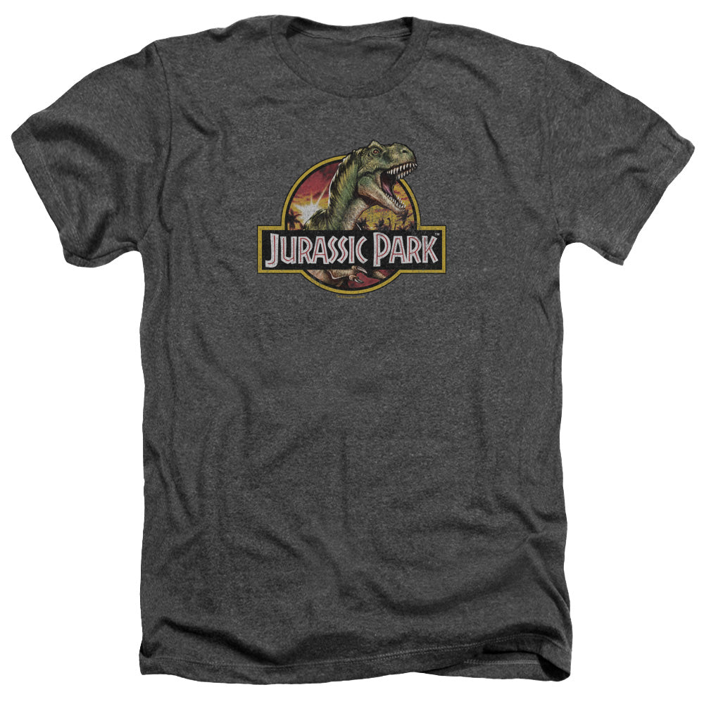Jurassic Park - Retro Rex - Adult Heather - Charcoal