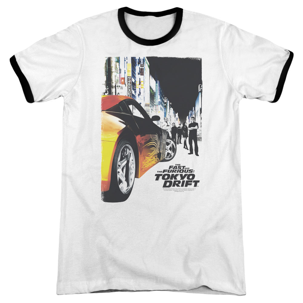 Tokyo Drift - Poster - Adult Ringer - White/black