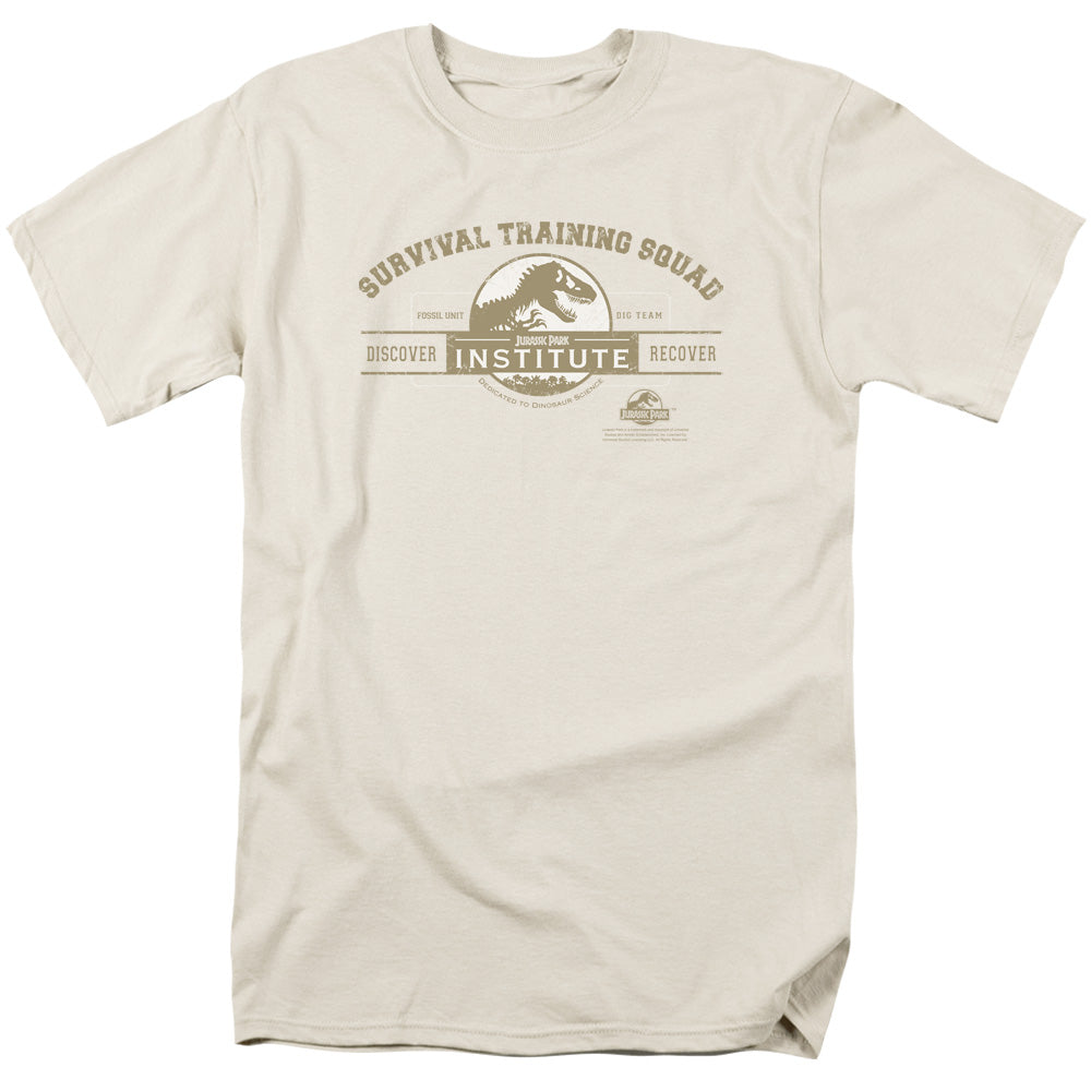 Jurassic Park - Survival Training Squad - Short Sleeve Adult 18/1 - Sand T-shirt