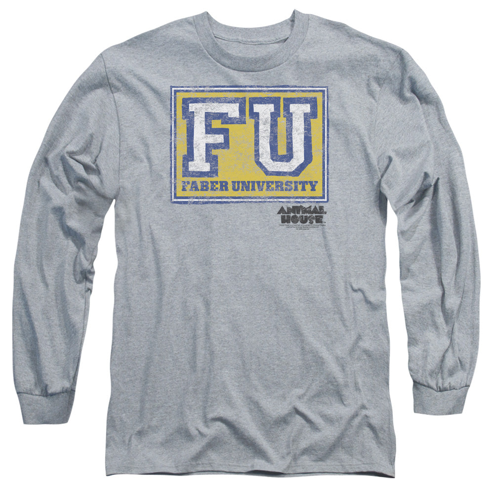 Animal House - Faber University - Long Sleeve Adult 18/1 - Athletic Heather - Sm - Athletic Heather T-shirt