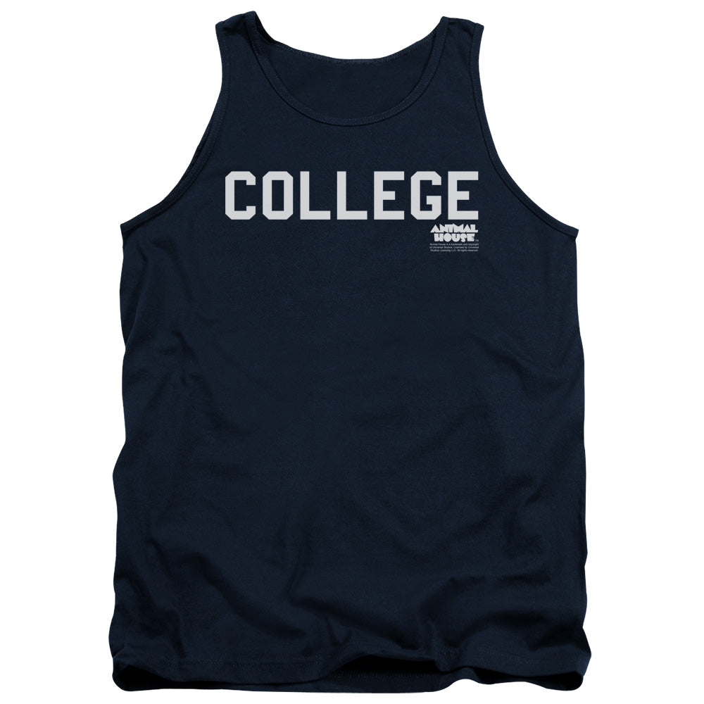 Animal House - College - Adult Tank - Navy - Sm - Navy
