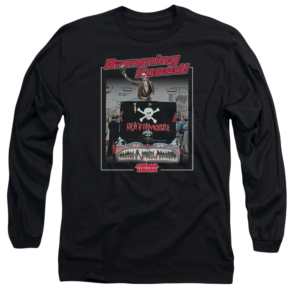 Animal House - Ramming Speed - Long Sleeve Adult 18/1 - Black - Sm - Black T-shirt
