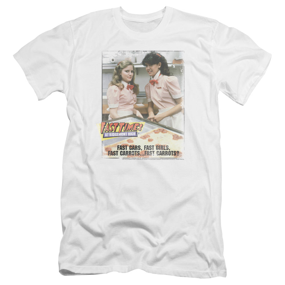 Fast Times Ridgemont High - Fast Carrots-premuim Canvas Adult Slim Fit 30/1 - White