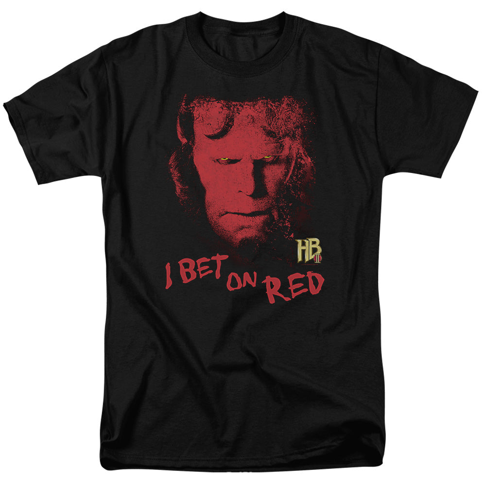 Hellboy Ii - I Bet On Red - Short Sleeve Adult 18/1 - Black T-shirt