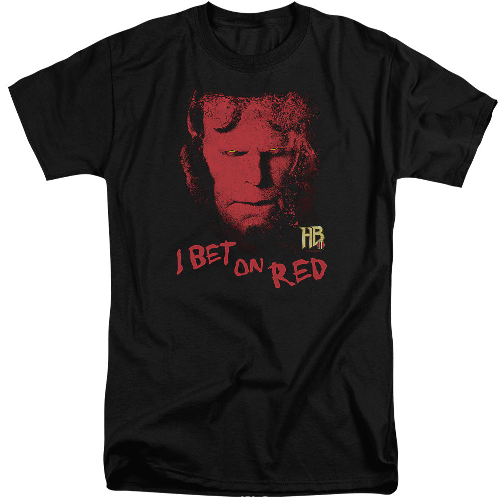 Hellboy Ii - I Bet On Red - Short Sleeve Adult Tall - Black T-shirt