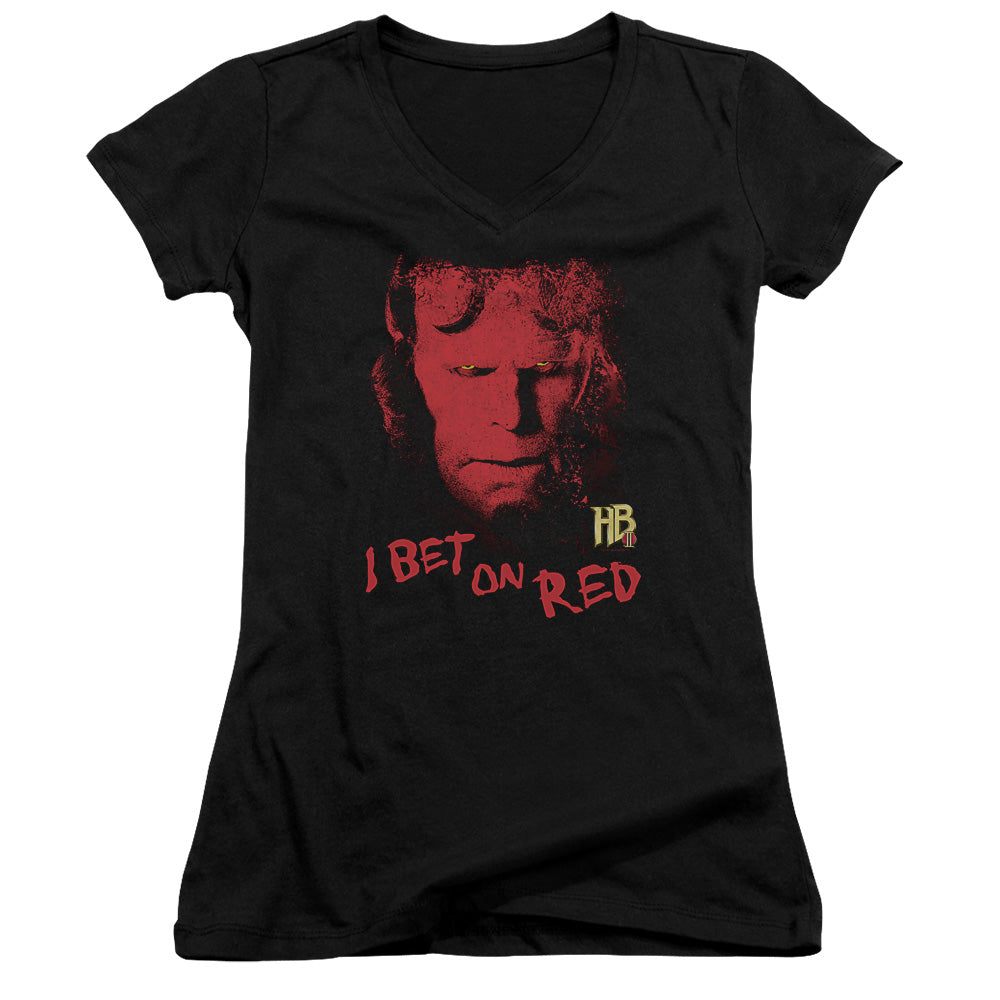 Hellboy Ii - I Bet On Red - Junior V-neck - Black