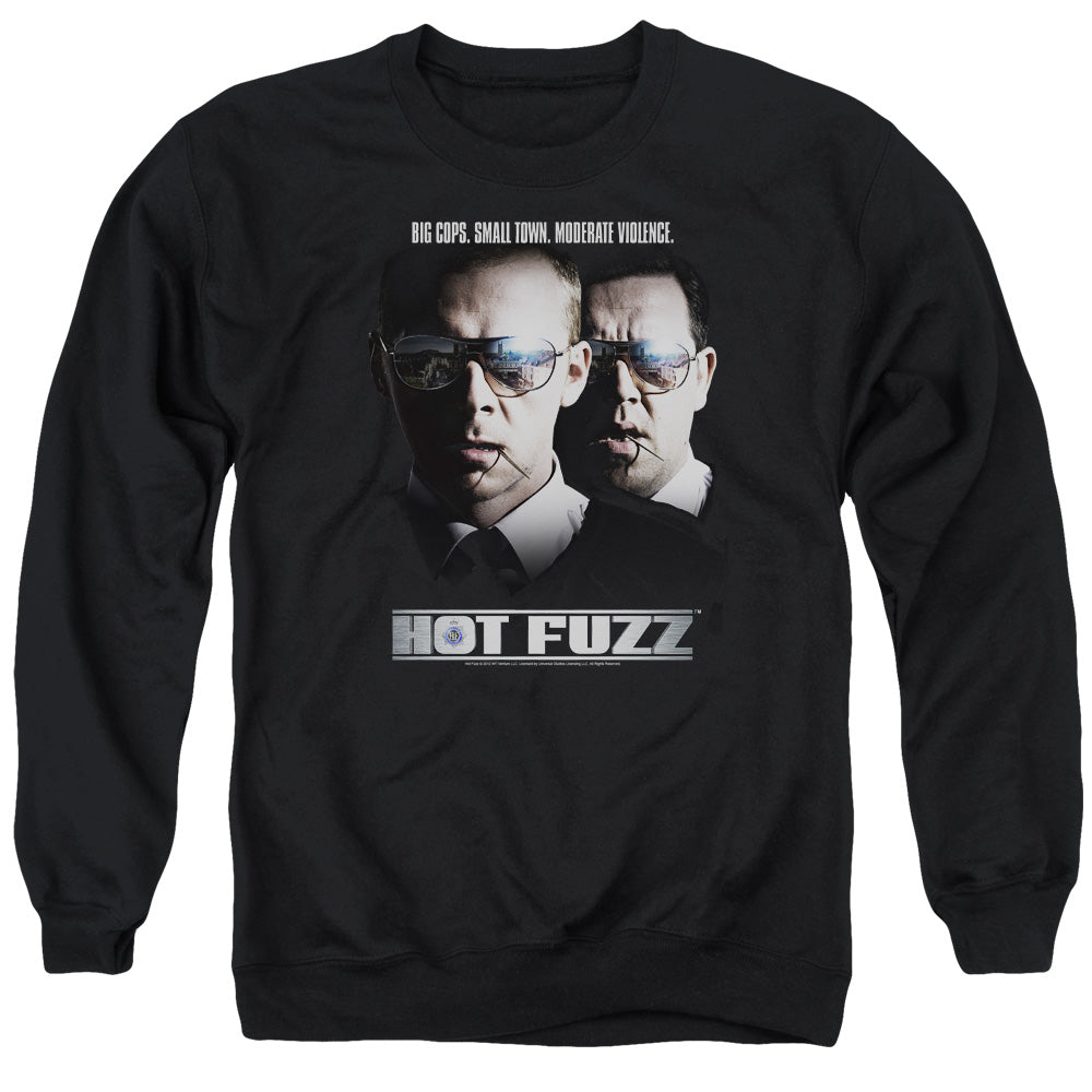 Hot Fuzz - Big Cops - Adult Crewneck Sweatshirt - Black